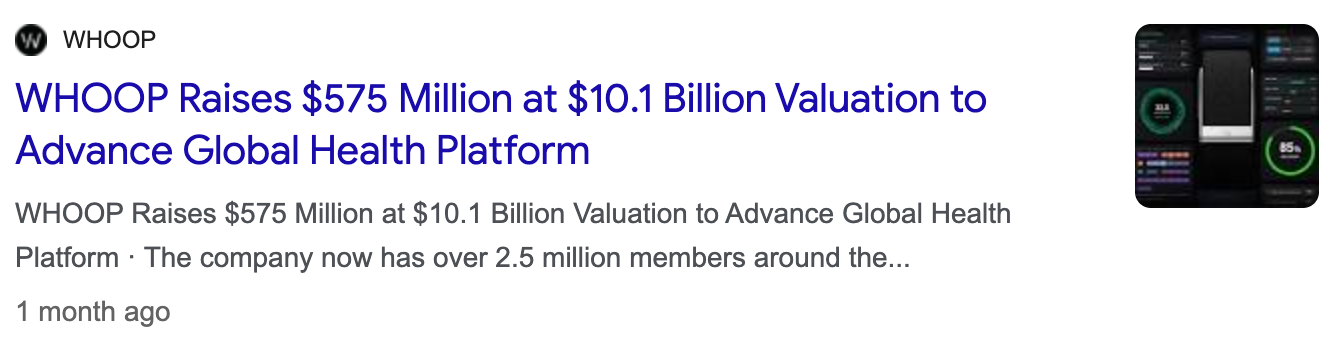 WHOOP raises $575M at a $10.1B valuation